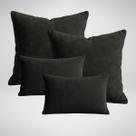 Conjunto 2 Capas de Almofadas 50x50cm + 2 capa 30x50cm em Suede Premium Glamour Preto