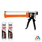 Conjunto 2 Cola Parabrisas Vidros Automotivo + 1 Aplicador de Silicone Alta Pressão