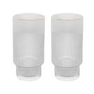 Conjunto 2 Copos Altos de Cristal com Fio de Ouro 400 ml Lines Wolff