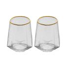 Conjunto 2 Copos Baixos Taj com Fio de Ouro 550 ml Cristal Ecológico Wolff Conjunto 2 Copos Baixos Taj com Fio de Ouro 550 ml Cristal Ecológico Wolff