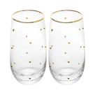 Conjunto 2 Copos Balls Fio De Ouro 300ml Vidro - Wolff