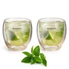 Conjunto 2 Copos de Café Chá de Parede Dupla 250ml Bugatti
