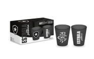 Conjunto 2 Copos Dose Botafogo Kit Torcedor Oficial