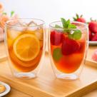 Conjunto 2 Copos Dupla Parede Vidro Térmico Servir Café Chá Drinks Bebidas Presente Casa