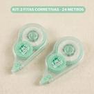 Conjunto 2 Corretivos Fita Yins Paper Colorido Uso Diario Listas De Compras Anotações Rapidas Pratico -