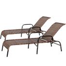 Conjunto 2 Espreguiçadeiras Esteira Para Área de Piscina Catar