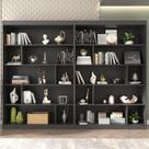 Conjunto 2 Estante Olden Home Office com Prateleiras Espresso Móveis
