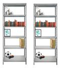 Conjunto 2 Estantes Prateleiras Modular de Aço Multiuso Armário Livreiro Com 6 Bandejas até 30kg por bandejas