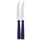 Conjunto 2 Facas Serra Churrasco Tramontina Inox New Kolor