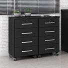 Conjunto 2 Gaveteiros para Escritório 4 Gavetas com Rodízios e Chave Gávea Conjunto 2 Gaveteiros para Escritório 4 Gavetas com Rodízios e Chave Gávea