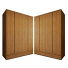 Conjunto 2 Guarda-roupa 4 Portas 3 Gavetas 100% Mdf Urbano