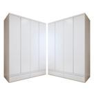 Conjunto 2 Guarda-roupa 4 Portas 3 Gavetas 100% Mdf Urbano