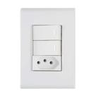 Conjunto 2 Interruptor + 1 Tomada 2P+T Liz 20A -Tramontina