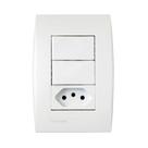 Conjunto 2 Interruptor e Tomada 10a 4x2 Ilus Siemens Soprano Conjunto 2 Interruptor e Tomada 10a 4x2 Ilus Siemens Soprano