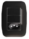 Conjunto 2 interruptor paralelo + 1 tomada 2p+t 20a pezzi preto classica
