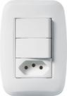 Conjunto 2 interruptor simples + 1 tomada 2p+t 20a pezzi classica 50000