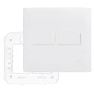 Conjunto 2 Interruptor Simples com Suporte 4x4 Branco Fame Conjunto 2 Interruptor Simples com Suporte 4x4 Branco Fame