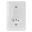 Conjunto 2 Interruptor Simples + Tomada 10a Stylus - Ilumi