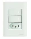 Conjunto 2 Interruptor Simples Tomada 20a Giz Tramo 57230071