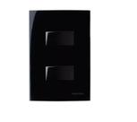 Conjunto 2 Interruptor Tecla Simples Separado 4x2 Preto Ebony Clean MarGirius