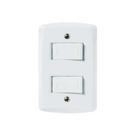 Conjunto 2 Interruptores Paralelo 10A Tramontina Lux2 Branco - 250V