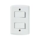 Conjunto 2 Interruptores Simples 10A - Linha Lux2 - Tramontina - Branco - Kit com Parafusos Conjunto 2 Interruptores Simples 10A - Linha Lux2 - Tramontina - Branco - Kit com Parafusos