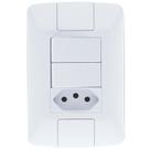 Conjunto 2 Interruptores Simples Aria 4 X 2250v/ 6a + 1 Tomada 2p + T250v/ 10a - Tramontina
