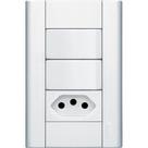 Conjunto 2 Interruptores Simples + Tomada 2P+T 10A 250 Volts Modulare - 1441 - FAME