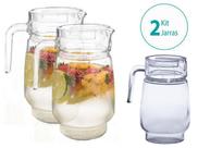 Conjunto 2 Jarras De Vidro 1,5L Transparente Com Tampa Conjunto 2 Jarras De Vidro 1,5L Transparente Com Tampa