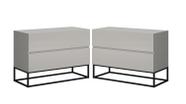 Conjunto 2 Mesa de Cabeceira Eros 60 Estilo Industrial Base Preta Conjunto 2 Mesa de Cabeceira Eros 60 Estilo Industrial Base Preta