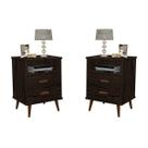 Conjunto 2 Mesa de Cabeceira Itália Malbec