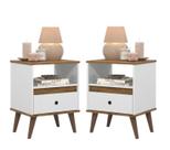 Conjunto 2 Mesa de cabeceira Retro Quarto Cama - Ted