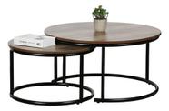 Conjunto 2 Mesas De Centro De Madeira Mdf 77 Cm Noruega