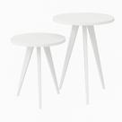 Conjunto 2 Mesinhas Lateral Canto Sala Quarto Redonda B.B FS