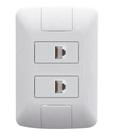 Conjunto 2 modulo tomada rj45 internet linha aria tramontina