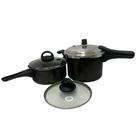 Conjunto 2 Panelas de Pressão de 3/4,5L Fast 1 Tampa Pressão - Aluminio Nacional