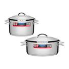 Conjunto 2 Panelas em Aço Inox com Fundo Triplo Solar PIT 2 e 3 - Tramontina Conjunto 2 Panelas em Aço Inox com Fundo Triplo Solar PIT 2 e 3 - Tramontina