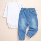Conjunto 2 pçs Para Passeio com o Bebê até 12 meses Cor:BrancoTamanho:0-3m