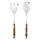 Conjunto 2 Peças para Salada Garfo e Colher para Servir Aço Inox com Cabo de Resina Wolff Conjunto 2 Peças para Salada Garfo e Colher para Servir Aço Inox com Cabo de Resina Wolff