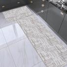 Conjunto 2 Peças Tapete Cozinha Passadeira 1,30m X 0,45m Capacho 0,65m X 0,45m Rústico Moderno Antiderrapante Caramelo