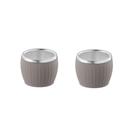Conjunto 2 peças tramontina 2 xícaras para café empilhavel 80ml sem alça em aço inox cinza 64760/348