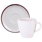 Conjunto 2 Peças Xícara e Pires de Chá Café 200ml Porcelana Tramontina Canyon