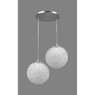 Conjunto 2 Pendente Bola Ps Cristal Aglomerado Pequena