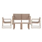 Conjunto 2 Poltronas, 1 Sofá 2 Lug e 2 Mesas Área Externa Verte Eco Rivatti Fibra Natural Café Conjunto 2 Poltronas, 1 Sofá 2 Lug e 2 Mesas Área Externa Verte Eco Rivatti Fibra Natural Café