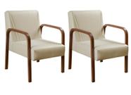 Conjunto 2 Poltronas Anita Kit Cadeiras Moderna Sala, Recepção, Escritório