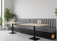 Conjunto 2 poltronas booth com 1 mesa restaurante Conjunto 2 poltronas booth com 1 mesa restaurante