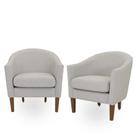 Conjunto 2 Poltronas de Aproximação Herval Vegas, Linho Gelo