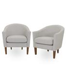 Conjunto 2 Poltronas de Aproximação Herval Vegas, Linho Gelo