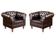 Conjunto 2 Poltronas Decorativa Dom Pedro Chesterfield Botonê