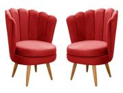 Conjunto 2 Poltronas Decorativa Pétala Kit Cadeiras Flor Girassol